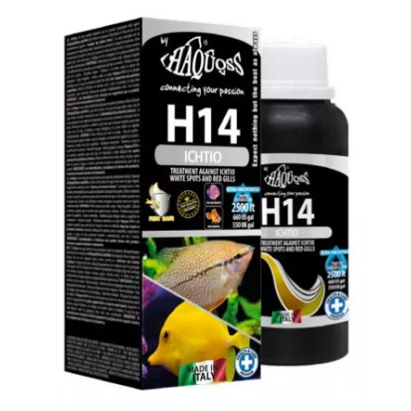 Haquoss | H14 Ichtio | Folyékony készítmény Ichthyophthirius multifiliis ellen édesvízi és tengeri díszhalaknál – 100 ml