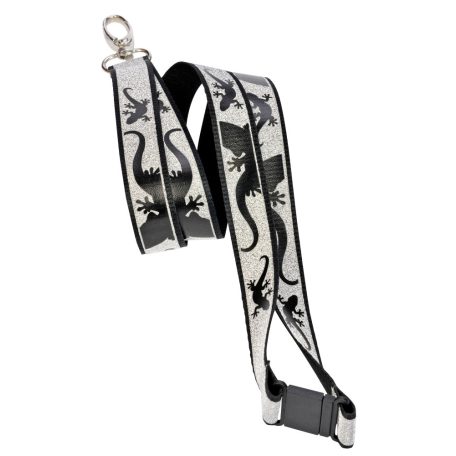 BlueBug | Nyakbaakasztó kulcstartó | Gekkó minás | ezüst-fekete