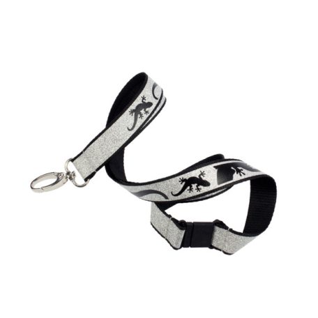 BlueBug | Nyakbaakasztó kulcstartó | Gekkó minás | ezüst-fekete