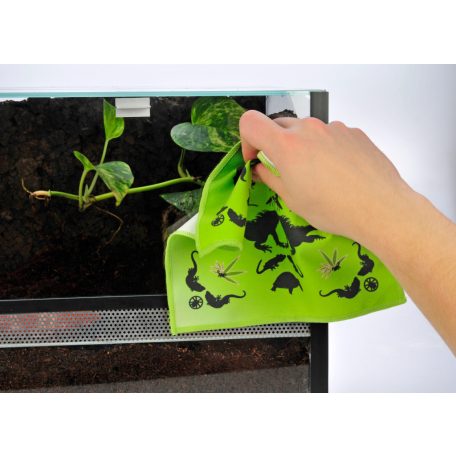 BlueBug Mikroszálas törlőkendő | Hüllő mintával - zöld