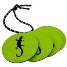 BlueBug | Filc poháralátét gekkó mintával - zöld - 4db