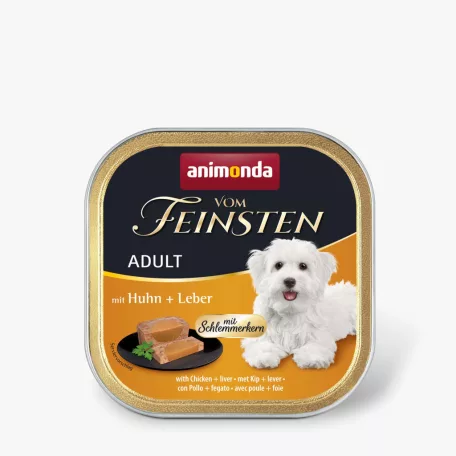 Animonda | Vom Feinsten Adult (csirke+máj) alutálkás - Felnőtt kutyák részére - 150g