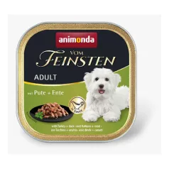   Animonda | Vom Feinsten Adult | pulyka és kacsa szószos alutálcás nedves eledel felnőtt kutyáknak – 150 g