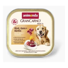   Animonda | GranCarno Adult Country | marha, liba és sütőtök alutálcás nedves eledel felnőtt kutyáknak – 150 g