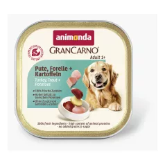   Animonda | GranCarno Adult Country | pulyka, pisztráng és burgonya alutálcás nedves eledel felnőtt kutyáknak – 150 g