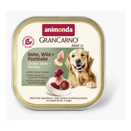 Animonda | GranCarno Adult Country | vad, csirke és petrezselyem alutálcás nedves eledel felnőtt kutyáknak – 150 g