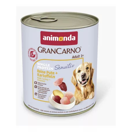 Animonda | GranCarno Adult Sensitiv | pulyka és burgonya konzerv felnőtt kutyáknak – 800 g