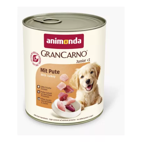 Animonda | GranCarno Junior | pulyka nedves eledel kölyökkutyáknak – 800 g