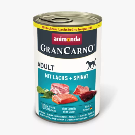 Animonda | GranCarno salmon+spinach Adult (lazac+spenót) eledel felnőtt kutyák részére - 400g