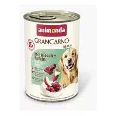   Animonda | GranCarno Adult | marha, szarvas és alma konzerv felnőtt kutyáknak – 400 g