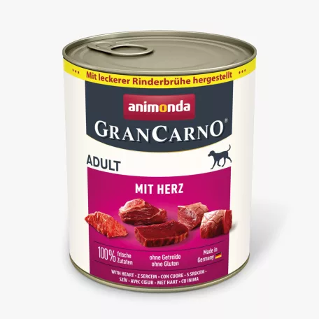 Animonda | GranCarno Adult (sertés,szív) konzerv -felnőtt kutyák részére - 800g