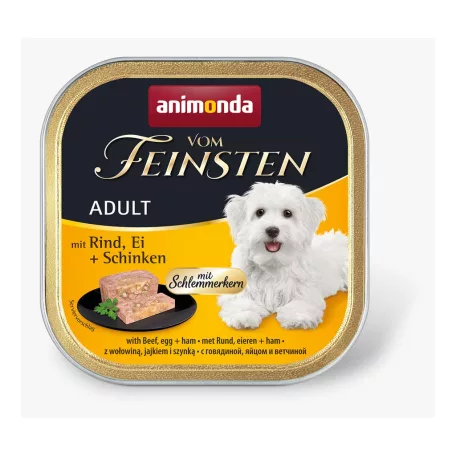 Animonda | Vom Feinsten Adult Gourmet | marha, tojás és sonka alutálcás nedves eledel felnőtt kutyáknak – 150 g