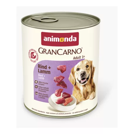 Animonda | GranCarno Adult | marha és bárány konzerv felnőtt kutyáknak – 800 g