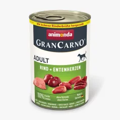   Animonda | GranCarno Adult (marha,kacsaszív) konzerv - Felnőtt kutyák részére - 400g