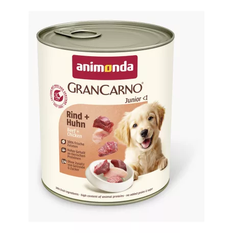 Animonda | GranCarno Junior | marha és csirke konzerv kölyökkutyáknak – 800 g