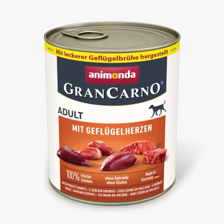 Animonda | GranCarno Adult (baromfi szív) konzerv - Felnőtt kutyák részére - 800g
