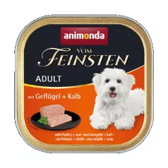   Animonda | Vom Feinsten Adult | baromfi és borjú alutálcás nedves eledel felnőtt kutyáknak – 150 g