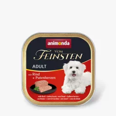   Animonda | Vom Feinsten Adult (marha,pulykaszív) alutálkás - Felnőtt kutyák részére - 150g