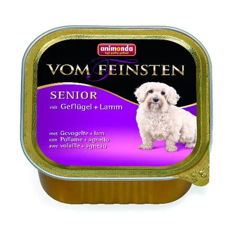 Animonda | Vom Feinsten Senior | baromfi és bárány alutálcás nedves eledel idős kutyáknak – 150 g