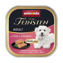   Animonda | Vom Feinsten Adult | pulyka és sonka alutálcás nedves eledel felnőtt kutyáknak – 150 g