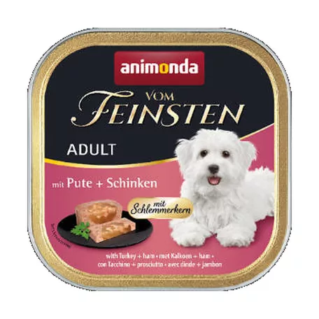 Animonda | Vom Feinsten Adult | pulyka és sonka alutálcás nedves eledel felnőtt kutyáknak – 150 g