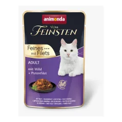   Animonda | Vom Feinsten Feines Filets | vad és pulykamellfilé alutasakos nedves eledel felnőtt macskáknak – 85 g