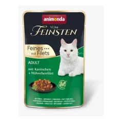   Animonda | Vom Feinsten Feines Filets | nyúl és csirkemellfilé alutasakos nedves eledel felnőtt macskáknak – 85 g
