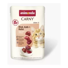   Animonda | Carny Junior | marha, borjú és csirke alutasakos nedves eledel kölyökmacskáknak – 85 g