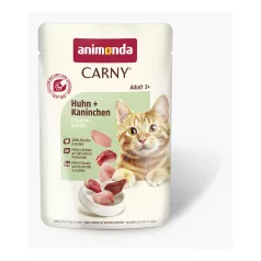   Animonda | Carny Adult | csirke és nyúl alutasakos nedves eledel felnőtt macskáknak – 85 g