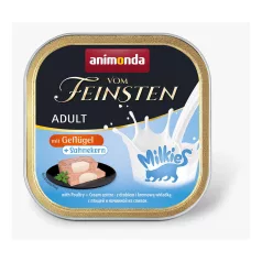   Animonda | Vom Feinsten Adult | baromfis, tejszínkrémmel töltött alutálcás nedves eledel felnőtt macskáknak – 100 g