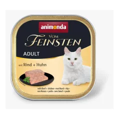   Animonda | Vom Feinsten Adult | marha és csirke alutálcás nedves eledel felnőtt macskáknak – 100 g