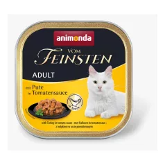   Animonda | Vom Feinsten Adult No Grain | pulyka-paradicsom szószos alutálcás nedves eledel felnőtt macskáknak – 100 g