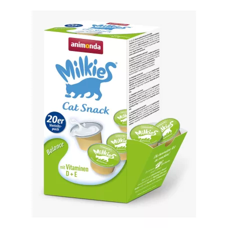 Animonda | Milkies Balance | tejszín, d és e- vitamin macskaital felnőtt macskáknak – 20 × 15 g