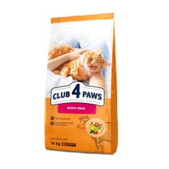 CLUB 4 PAWS Premium Borjúhússal Száraz Macskaeledel 14 kg
