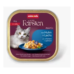   Animonda | Vom Feinsten Adult | csirke és lazac zselés alutálcás nedves eledel felnőtt macskáknak – 85 g