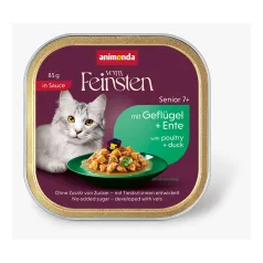   Animonda | Vom Feinsten Senior | szárnyas és kacsa szószos alutálcás nedves eledel idős macskáknak – 85 g