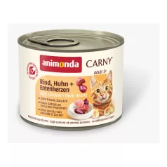   Animonda | Carny Adult | marha, csirke és kacsaszív konzerv felnőtt macskáknak – 200 g