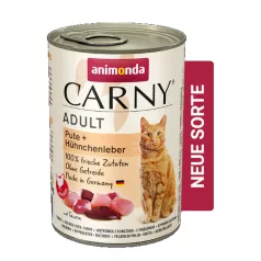   Animonda | Carny Adult | pulyka és csirkemáj konzerv felnőtt macskáknak – 400 g