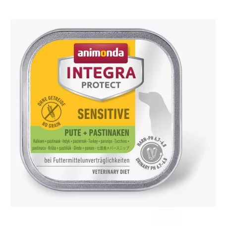 Animonda | Integra Protect Sensitive | diétás alutálcás nedves eledel táplálék-intolerancia esetére felnőtt kutyáknak, pulyka - paszternák ízesítéssel – 150 g