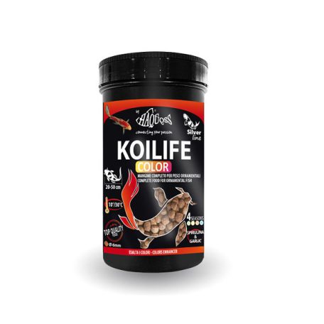 Haquoss | Koilife Color | Színfokozó lebegő haltáp koi pontyok és tavi díszhalak számára – 10 L