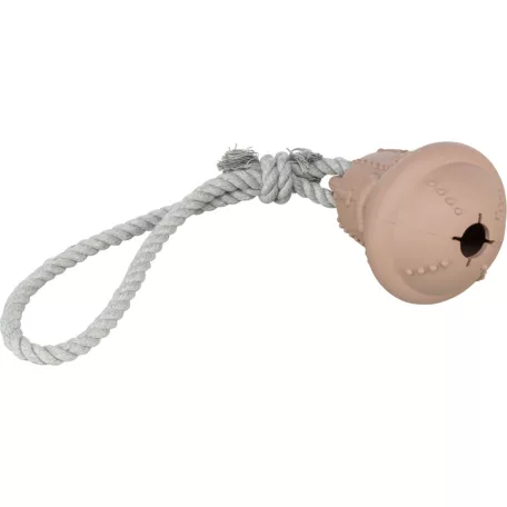 Trixie Xmas | Csengő kötélen – natúr gumi/kötél, 12 / 36 cm, bézs