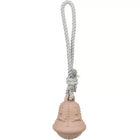 Trixie Xmas | Csengő kötélen – natúr gumi/kötél, 12 / 36 cm, bézs