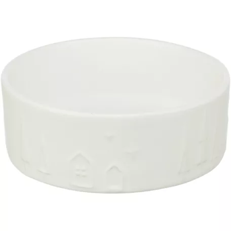 Trixie Xmas | Kerámia tál – 1,4 l / 20 cm, fehér, karácsonyi mintával