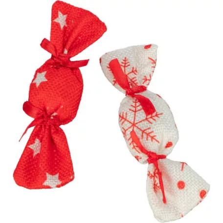 Trixie Xmas karácsonyi cukorka plüss játék macskáknak – 2 db, 11 cm