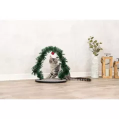   Trixie Xmas Massage & Fur Care Arch – masszázs- és szőrápoló ív macskáknak (44 × 42 cm), karácsonyi kollekció