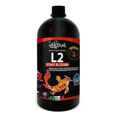 Haquoss | L2 START & CLEAN | – Indító és víztisztító baktériumkeverék kerti tavakhoz – 1000 ml