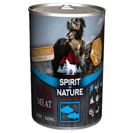 Spirit of Nature | Hypoallergenic | Felnőtt kutyáknak | Konzerv | Lazac és tonhal - 800 g