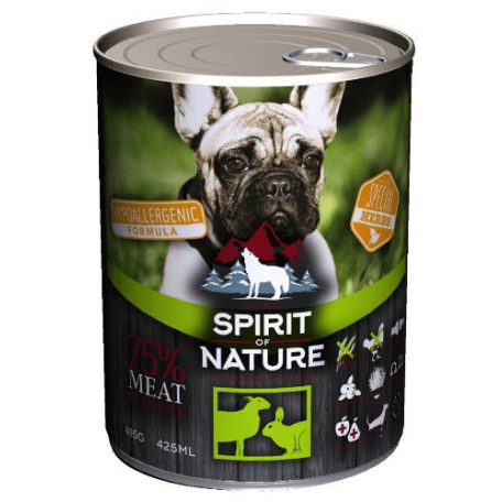 Spirit of Nature | Hypoallergenic | Felnőtt kutyáknak | Konzerv | Bárány és nyúl - 415 g