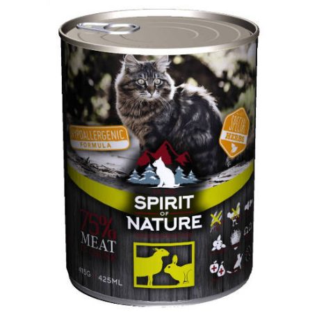 Spirit of Nature | Hypoallergenic | Felnőtt kutyáknak | Konzerv | Nyúl és bárány - 415 g