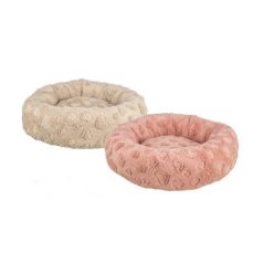   Trixie | Szívecskés kutya- és macskaágy – Hearts Bed, Ø 50 cm (pink-bézs)